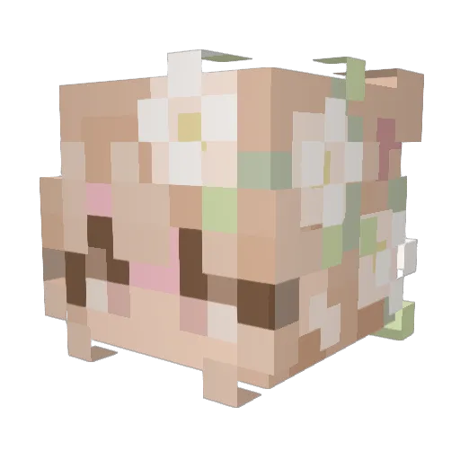 hedwig85 Minecraft avatar head, 3D render
