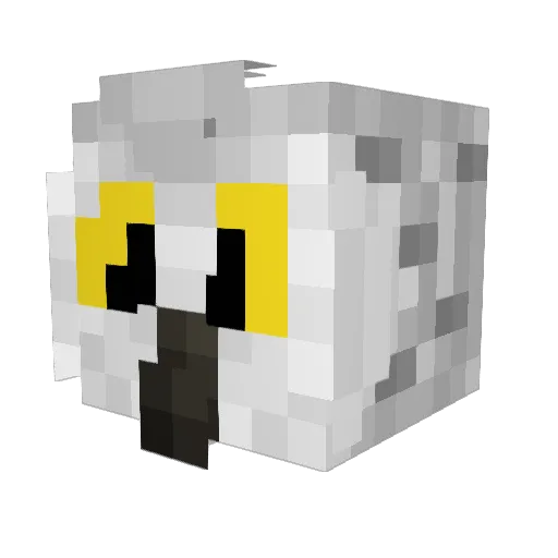hedwigdererste Minecraft avatar head, 3D render