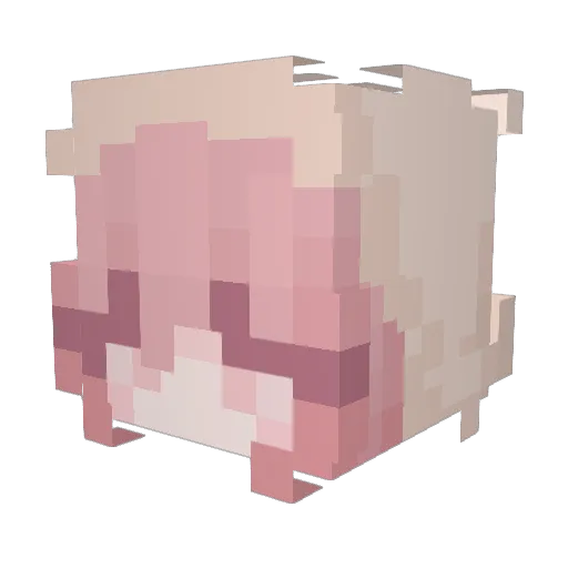 hedysun Minecraft avatar head, 3D render