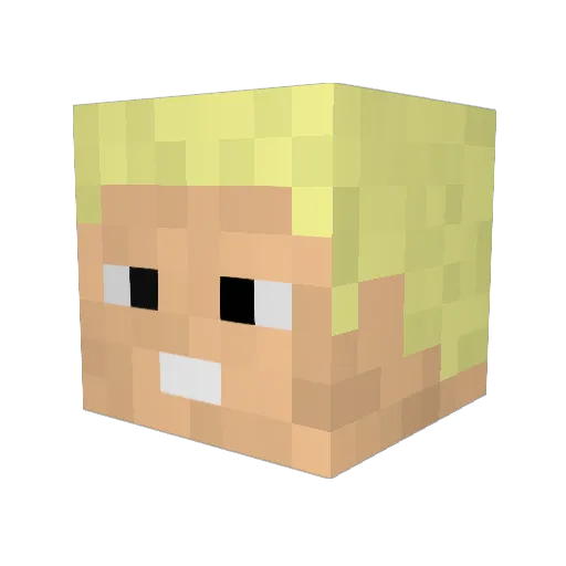 heebus Minecraft avatar head, 3D render