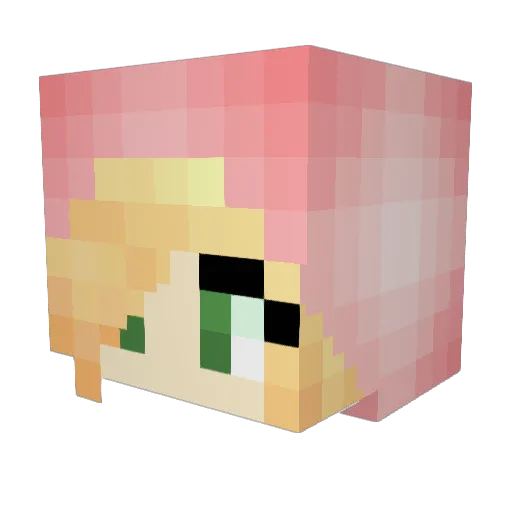 heechama Minecraft avatar head, 3D render