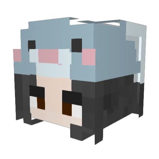 heechuu Minecraft avatar head, 3D render