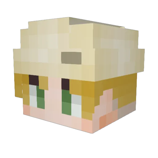 heeda2 Minecraft avatar head, 3D render