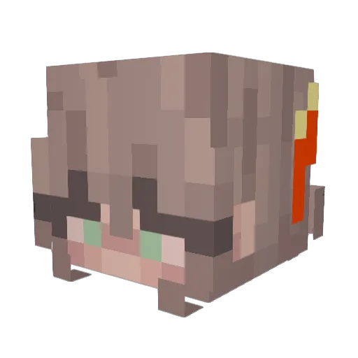 heedperseed Minecraft avatar head, 3D render
