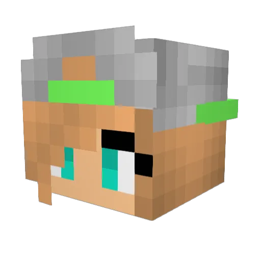heeheevalley Minecraft avatar head, 3D render