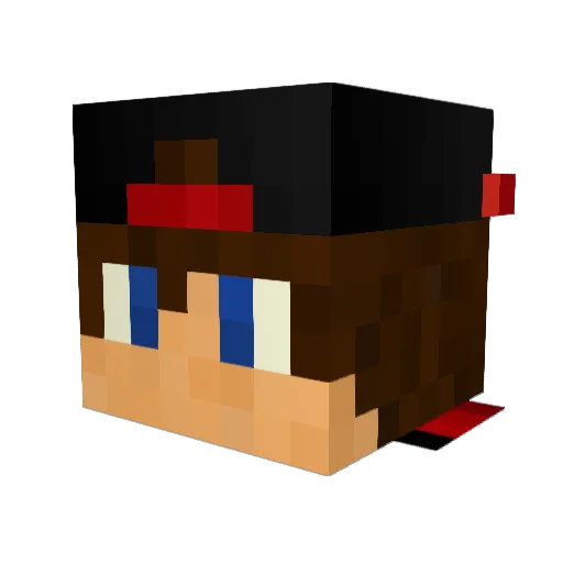 heffesto Minecraft avatar head, 3D render