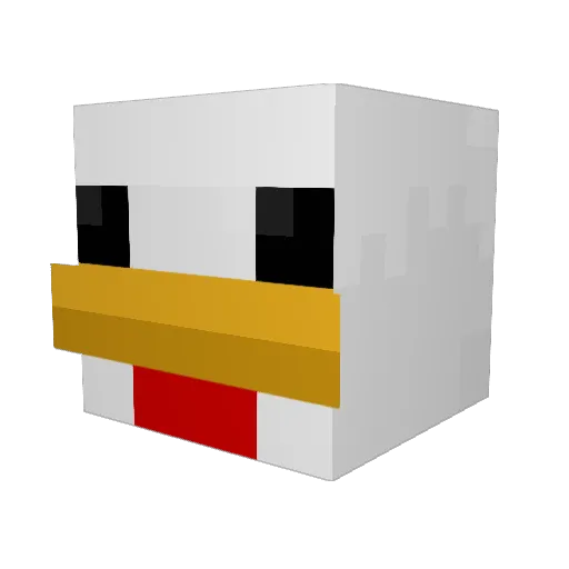 hefile Minecraft avatar head, 3D render