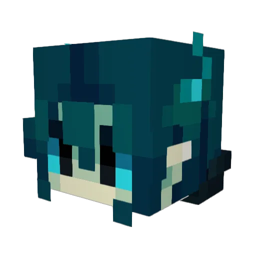 hegyuwu Minecraft avatar head, 3D render