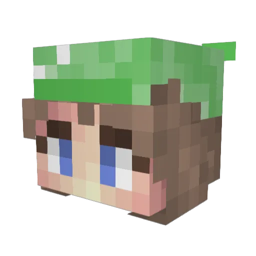 heh__ Minecraft avatar head, 3D render