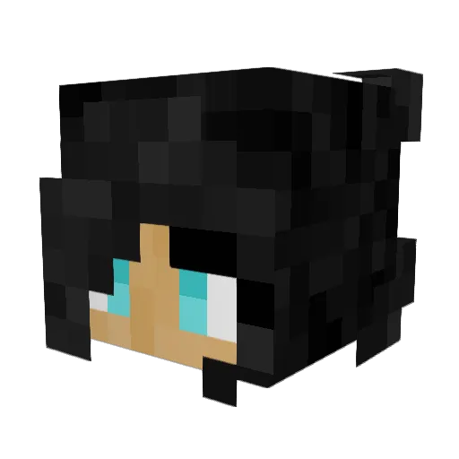 heheather Minecraft avatar head, 3D render