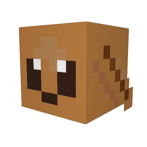 hehechoccy Minecraft avatar head, 3D render