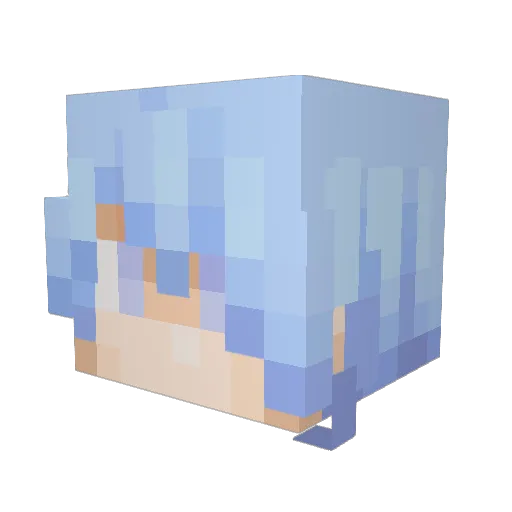 heheh_chino Minecraft avatar head, 3D render