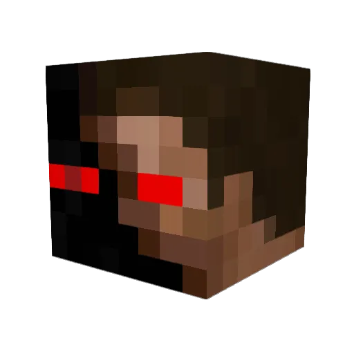 heheiownzu Minecraft avatar head, 3D render