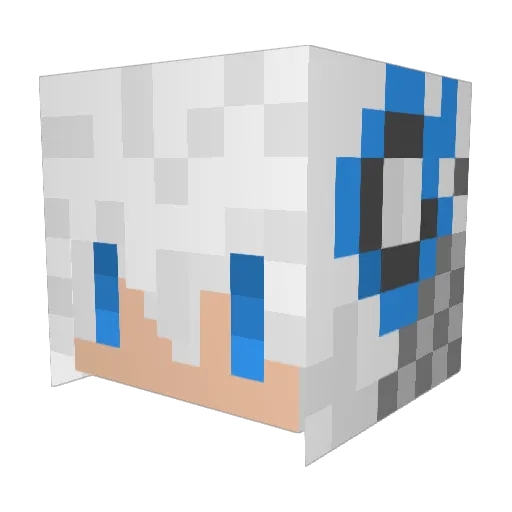 hei1205 Minecraft avatar head, 3D render