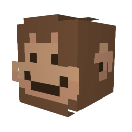 heiNiksii Minecraft avatar head, 3D render
