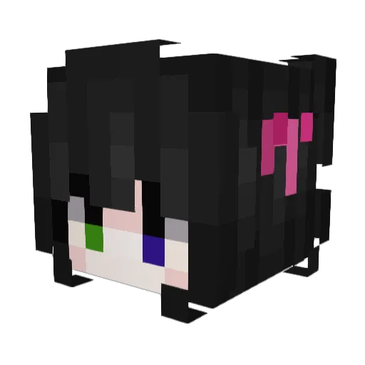 hei_mo_poi Minecraft avatar head, 3D render