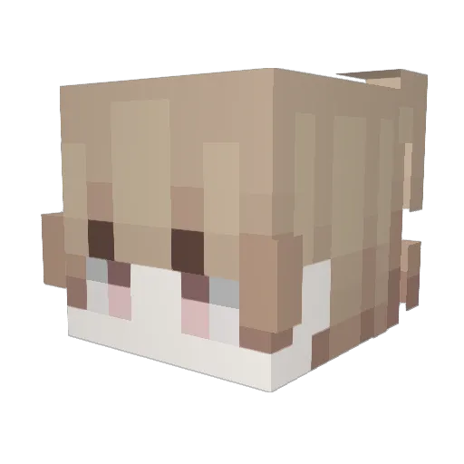 heiiso Minecraft avatar head, 3D render