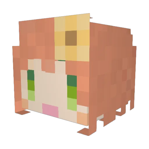 heika_mc Minecraft avatar head, 3D render
