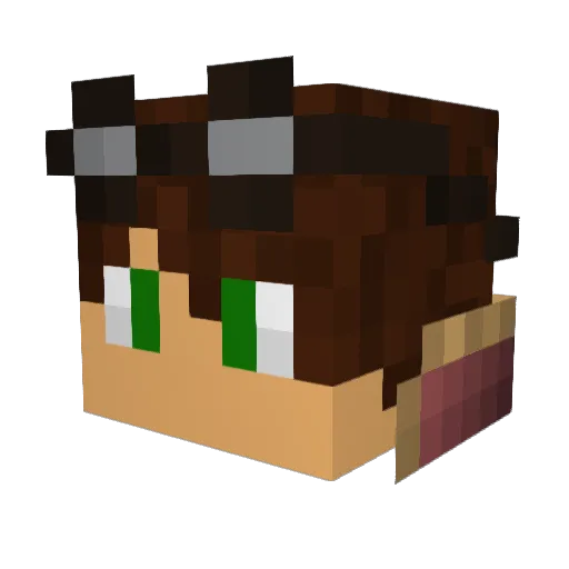 heilo08 Minecraft avatar head, 3D render