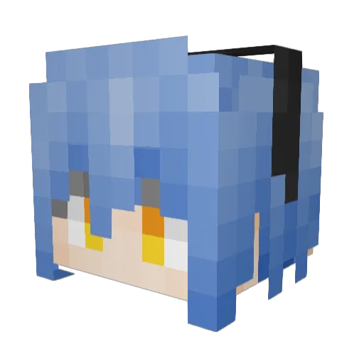 heilongsz Minecraft avatar head, 3D render