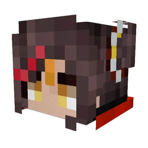 heirian Minecraft avatar head, 3D render