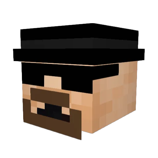 heishenberg Minecraft avatar head, 3D render