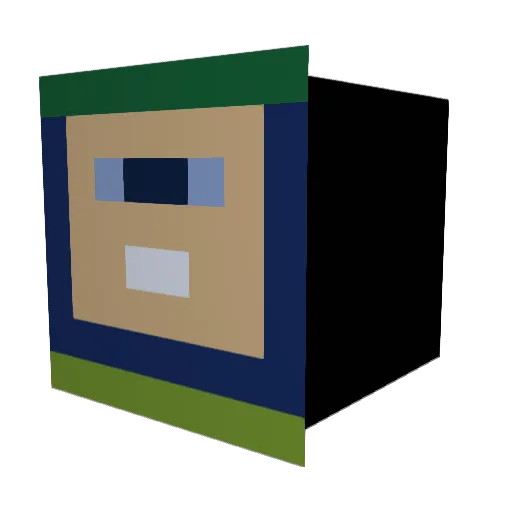 heisneberg Minecraft avatar head, 3D render