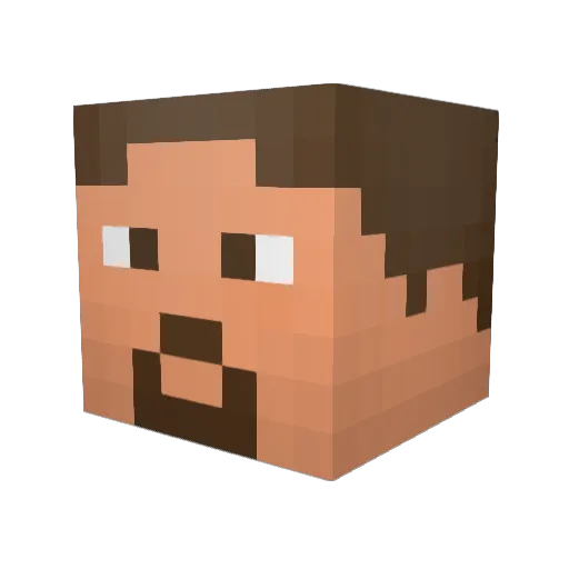 heisseWurst Minecraft avatar head, 3D render