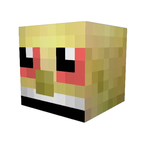 heit Minecraft avatar head, 3D render
