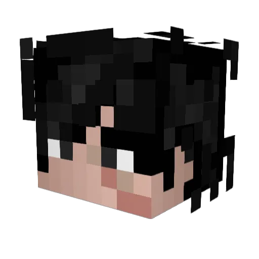 heiter Minecraft avatar head, 3D render