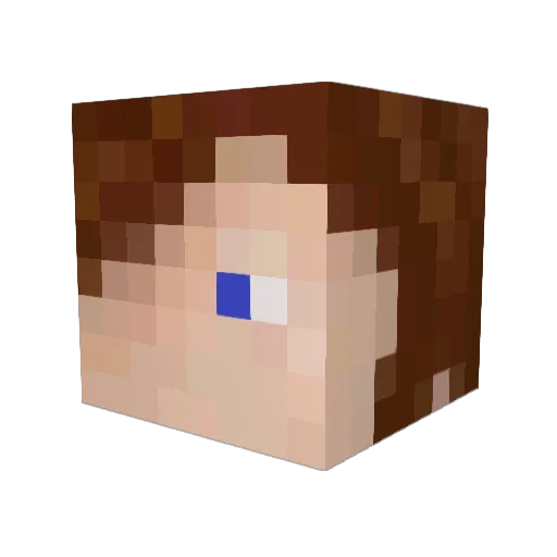 heiti Minecraft avatar head, 3D render