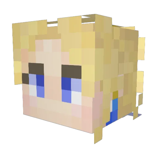 heki0927 Minecraft avatar head, 3D render