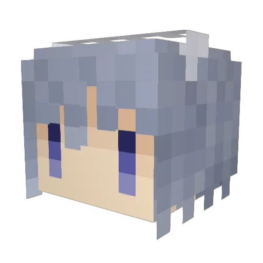 hekisatan Minecraft avatar head, 3D render