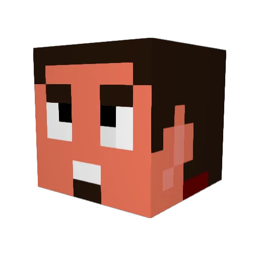 hektor_quantum Minecraft avatar head, 3D render