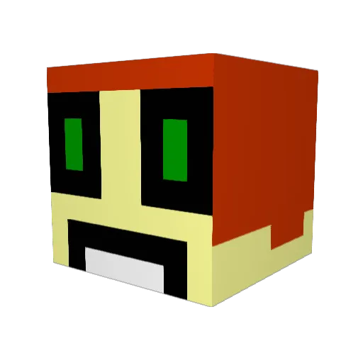 heldorack Minecraft avatar head, 3D render
