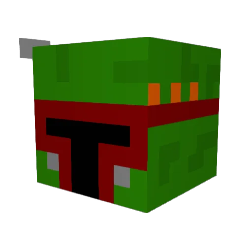hele0s Minecraft avatar head, 3D render