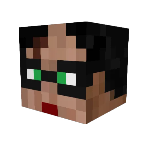 helencopter Minecraft avatar head, 3D render