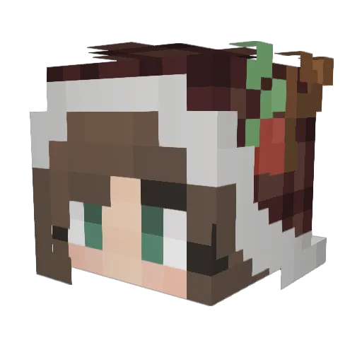 helenesz Minecraft avatar head, 3D render