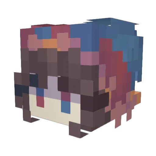 helenmorrison Minecraft avatar head, 3D render