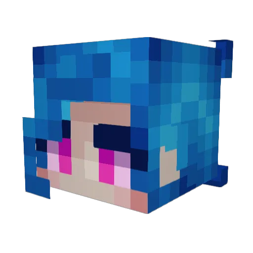 helian2307 Minecraft avatar head, 3D render