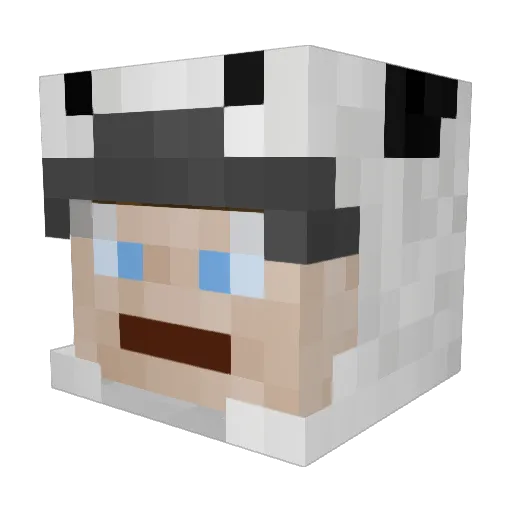 heliastes Minecraft avatar head, 3D render