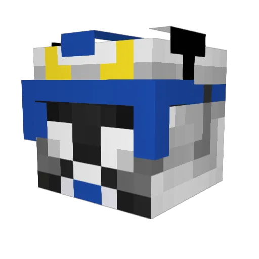 helicobac Minecraft avatar head, 3D render