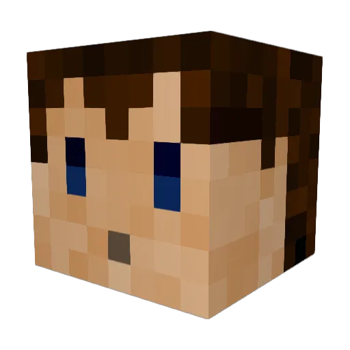 helicologo Minecraft avatar head, 3D render