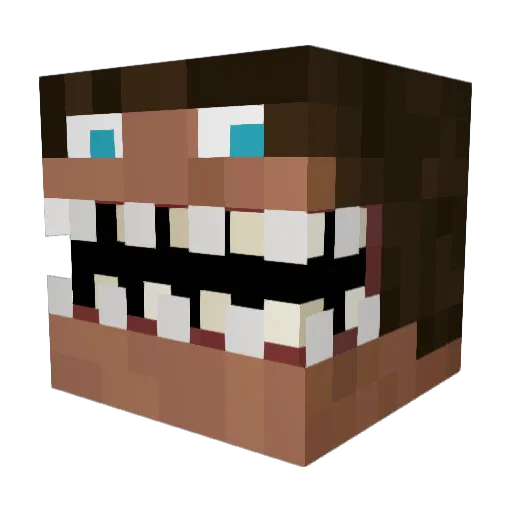 helicopterrr Minecraft avatar head, 3D render