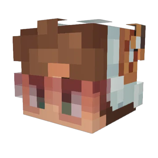 helieon Minecraft avatar head, 3D render