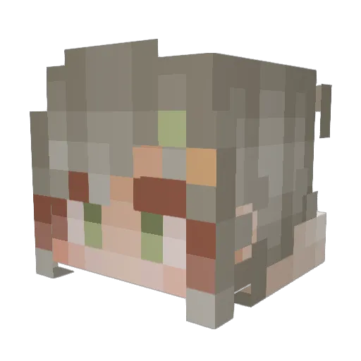 heliocodex Minecraft avatar head, 3D render