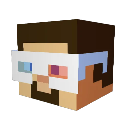 helios290 Minecraft avatar head, 3D render