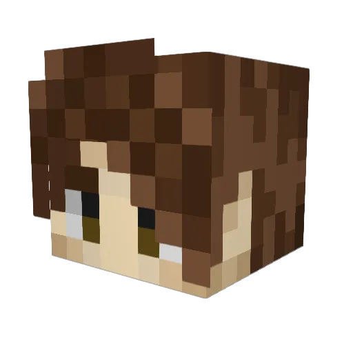 heliosprimus Minecraft avatar head, 3D render