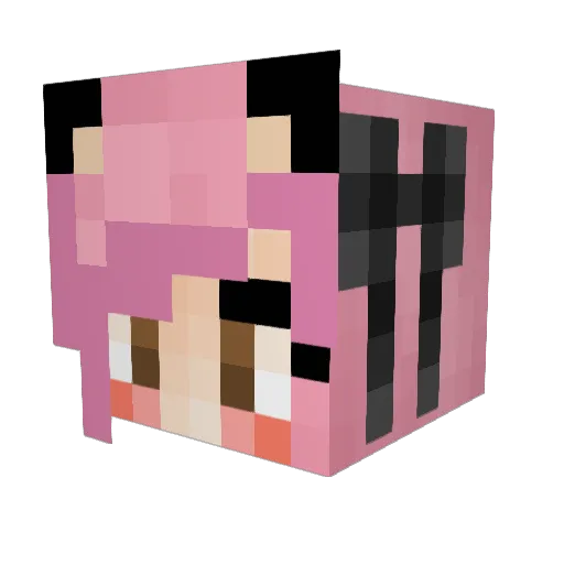 heliy Minecraft avatar head, 3D render