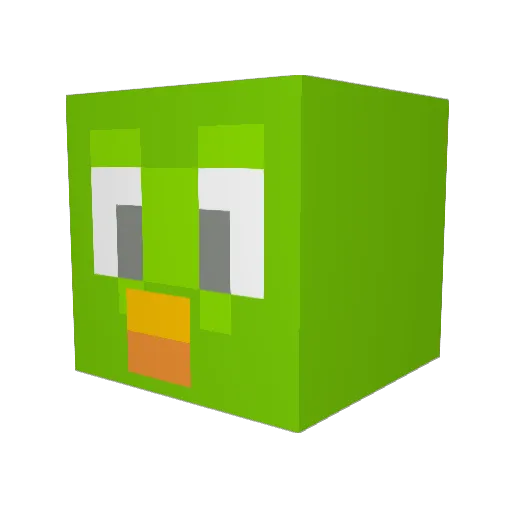helizax Minecraft avatar head, 3D render